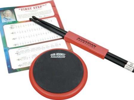 Aquarian QBP6 Quik Bounce Practice Pad, Sticks & Tutorial Online now