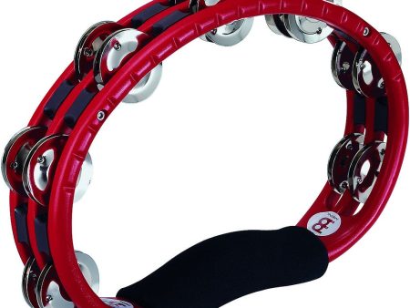 Meinl TMT1R Plastic Frame Tambourine Double Row Steel Jingles in Red on Sale