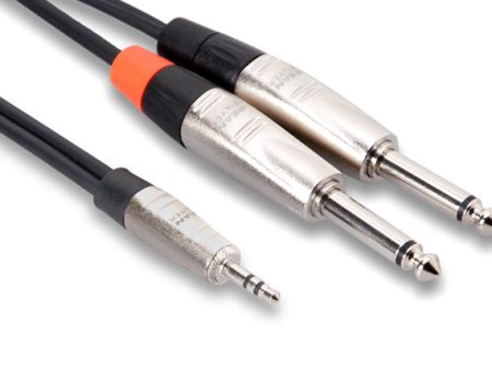 Hosa HMP-006Y Pro Y Cable 3.5mm TRS to 1 4   TS 6ft Supply