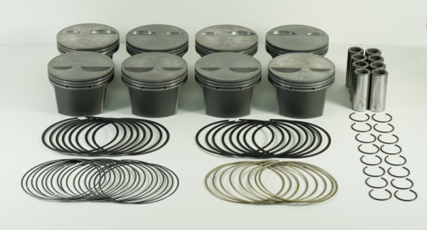 Mahle MS Piston Set SBC 310ci 3.766in Bore 3.480in Stroke 5.700in Rod .927 Pin -1cc 9.7 CR Set of 8 For Sale