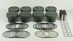 Mahle MS Piston Set SBC 313ci 3.786in Bore 3.480in Stroke 5.7in Rod 0.927 Pin -3cc 9.6 CR Set of 8 For Sale