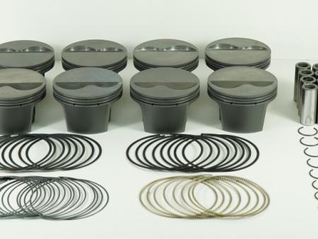 Mahle MS Piston Set SBC 362ci 4.06in Bore 3.500in Stroke 5.7in Rod .927in Pin -4cc 10.7 CR Set of 8 For Sale