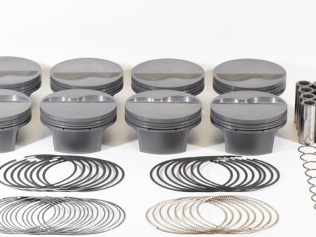 Mahle MS Piston Set Ford Flat Top SB 385ci 4.040in Bore 3.75in Stk 6.2in Rod .927 Pin -6cc 10.9 CR For Cheap