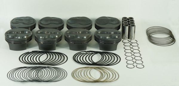 Mahle MS Chevrolet SB 391cid 4.145in Bore 3.625 Stroke 6.125 Rod 1.062R CH 13.6CR Pistons Set of 8 Online now