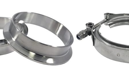 Torque Solution Stainless Steel V-Band Clamp & Flange Kit - 3in (76mm) Online Sale