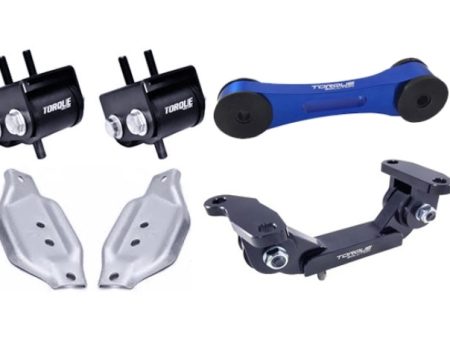 Torque Solution Engine Trans Blue Pitch Mount Kit w  Mount Plates: 02-14 Subaru WRX   04+ Subaru STi Online