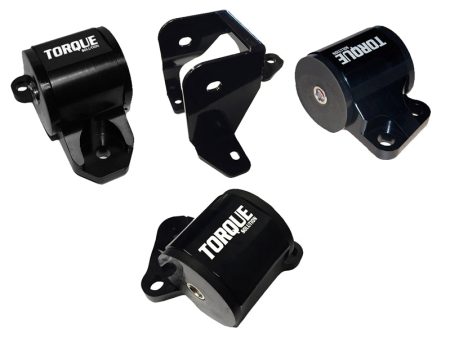 Torque Solution Billet Aluminum Mount Kit (2 Bolt): 96-00 Honda Civic EK B D-Series For Sale