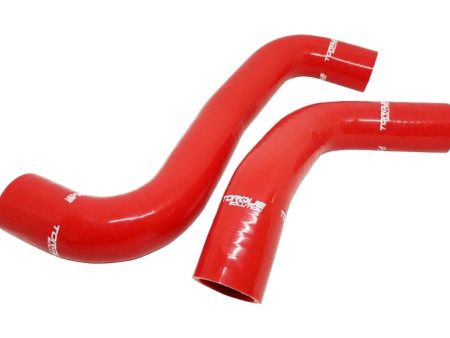 Torque Solution 08-14 Subaru WRX   08-18 STI   09-13 Forester XT Silicone Radiator Hose Kit - Red For Sale