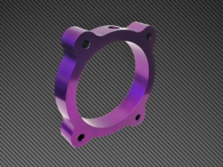 Torque Solution Throttle Body Spacer (Purple): Hyundai Genesis V6 3.8L 2013+ For Discount