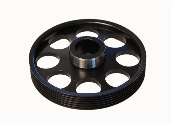 Torque Solution Lightweight Crank Pulley (Black): Hyundai Genesis Coupe 3.8 2010+ on Sale