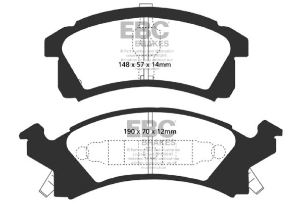 EBC 91-95 Buick Skylark 2.3 Redstuff Front Brake Pads Cheap