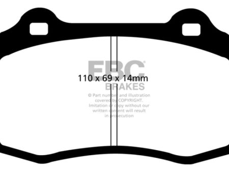 EBC 96-00 Lotus Esprit Turbo 2.0 Turbo GT3 Redstuff Front Brake Pads Online now