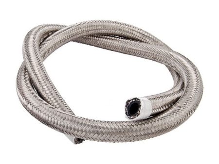 Torque Solution Stainless Steel Braided Rubber Hose -6AN 10ft (0.34in ID) Online