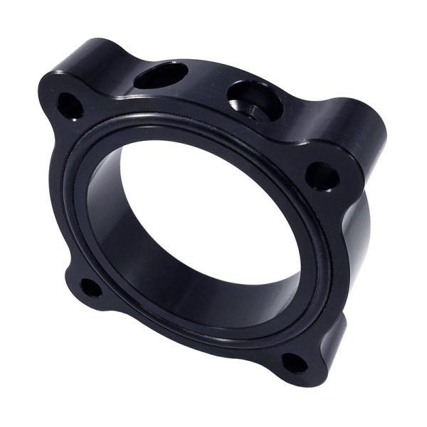 Torque Solution Throttle Body Spacer 2015 Ford Mustang Ecoboost - Black Hot on Sale