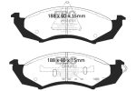 EBC 89-91 Ford Thunderbird 3.8 Redstuff Front Brake Pads Fashion