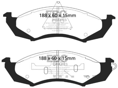 EBC 89-91 Ford Thunderbird 3.8 Redstuff Front Brake Pads Fashion