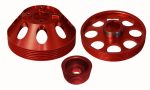 Torque Solution Lightweight WP Crank Alt Pulley Combo (Red): Hyundai Genesis Coupe 3.8 2010+ For Discount