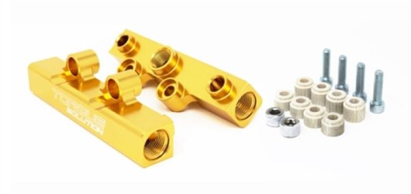 Torque Solution Top Feed Fuel Rails: 02-14 Subaru WRX   07-18 STI - Gold Fashion