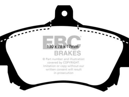 EBC 99-04 Volvo S40 1.9 Turbo T4 (200 BHP) Redstuff Front Brake Pads For Sale