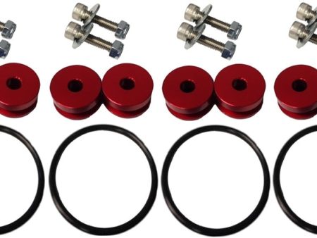 Torque Solution Billet Bumper Quick Release Kit Combo (Red): Universal Fashion