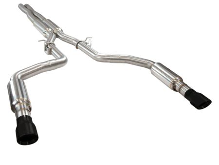 Kooks 2015+ Dodge Charger 3in OEM Style Cat-Back Exhaust w  4in Black Slash Cut Tips For Sale