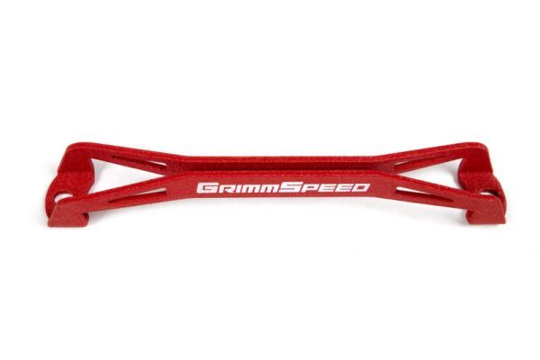 GrimmSpeed 08-18 Subaru WRX STI Lightweight Battery Tie Down - Red Cheap