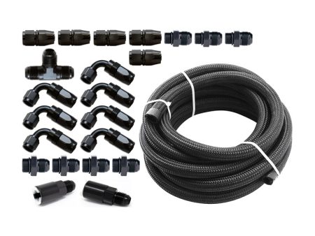 Torque Solution Braided Fuel Line Kit for -6 Aeromotive FPR: Subaru WRX 02-14   Subaru STI 07-18 Discount