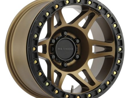 Method MR106 Beadlock 17x9 -44mm Offset 6x5.5 108mm CB Method Bronze w BH-H24125 Wheel on Sale