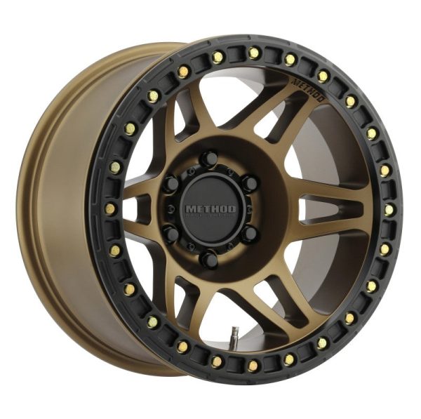 Method MR106 Beadlock 17x9 -44mm Offset 6x5.5 108mm CB Method Bronze w BH-H24125 Wheel on Sale