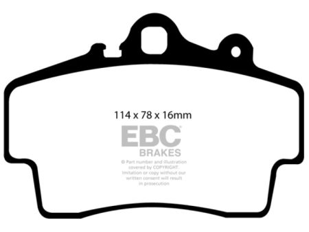 EBC 97-99 Porsche Boxster (Cast Iron Rotors only) 2.5 Redstuff Front Brake Pads For Cheap