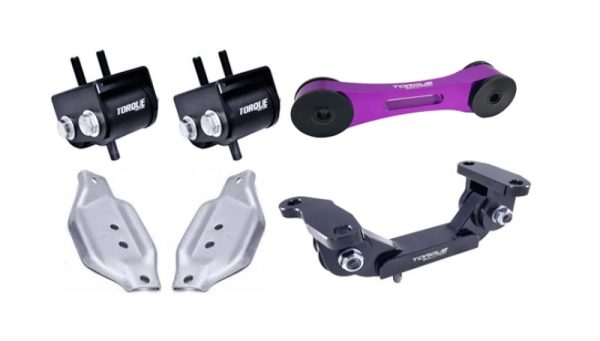 Torque Solution Engine Trans Purple Pitch Mount Kit w Mount Plates - 02-14 Subaru WRX 04+ Subaru STI For Cheap