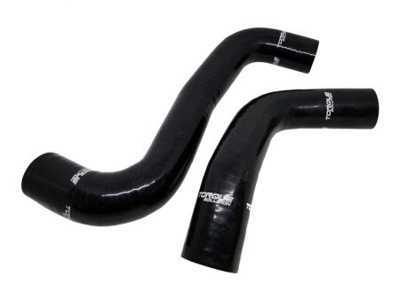 Torque Solution 08-14 Subaru WRX   08-18 STI   09-13 Forester XT Silicone Radiator Hose Kit - Black Sale