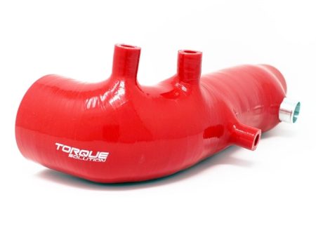 Torque Solution Turbo Inlet Hose Black: 02-07 Subaru WRX 04-18 STI 05-09 Legacy GT 04-13 FTX - Red Supply