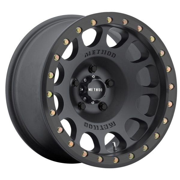 Method MR105 Beadlock 17x8.5 0mm Offset 6x5.5 108mm CB Matte Black w BH-H24125 Wheel Cheap