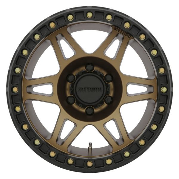 Method MR106 Beadlock 17x9 -44mm Offset 6x5.5 108mm CB Method Bronze w BH-H24125 Wheel on Sale