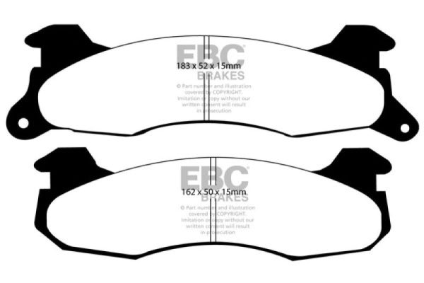 EBC 83-93 Ford Mustang 2.3 (Rear Rotors) Redstuff Rear Brake Pads Supply