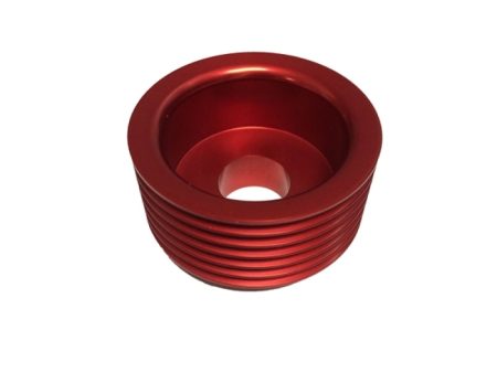 Torque Solution Lightweight Alternator Pulley (Red): Hyundai Genesis Coupe 3.8 2010+ For Sale