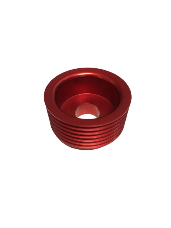 Torque Solution Lightweight Alternator Pulley (Red): Hyundai Genesis Coupe 3.8 2010+ For Sale