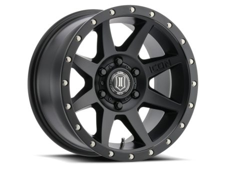 ICON Rebound 17x8.5 5x5 -6mm Offset 4.5in BS 71.5mm Bore Satin Black Wheel on Sale