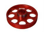 Torque Solution Lightweight Crank Pulley (Red): Hyundai Genesis Coupe 3.8 2010+ For Sale