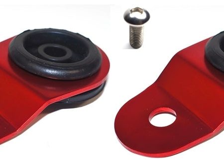 Torque Solution Radiator Mount Combo with Inserts (RED) : Mitsubishi Evolution 7 8 9 Supply