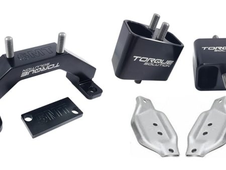 Torque Solution Solid Billet Engine Transmission Mounts w Mount Plates - 02-14 Subaru WRX Supply