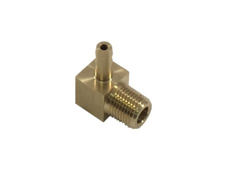 Torque Solution Brass 1 8 in NPT Fitting: Universal 90 Degree Barb Online Sale