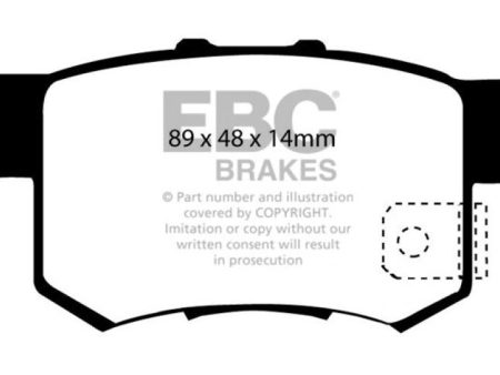 EBC 97 Acura CL 2.2 Redstuff Rear Brake Pads Online