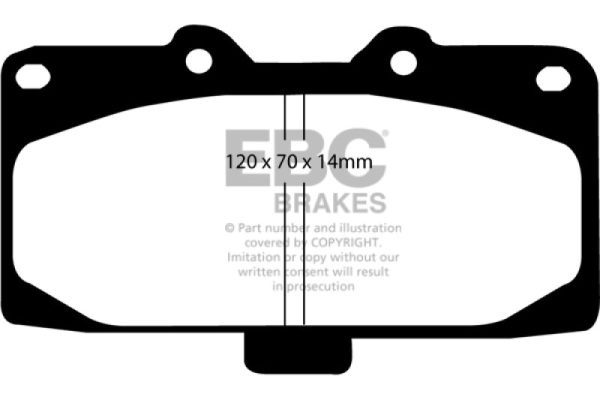 EBC 89-95 Nissan Skyline (R32) 2.6 Twin Turbo GT-R Redstuff Front Brake Pads on Sale