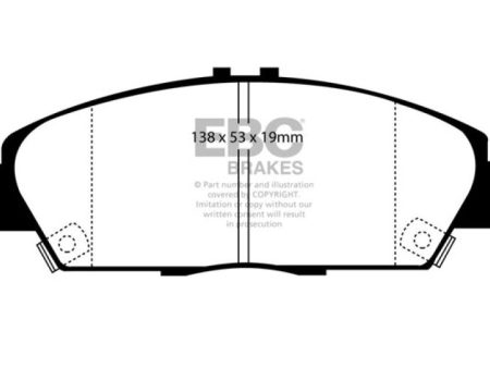 EBC 92-96 Honda Prelude 2.2 Greenstuff Front Brake Pads Fashion