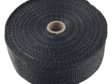 Torque Solution Fiberglass Exhaust Wrap Universal 1inx50ft - Black Hot on Sale