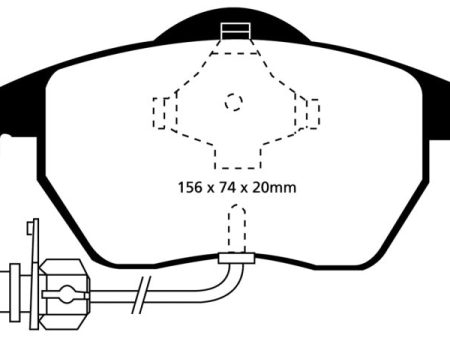 EBC 99-01 Audi A4 1.8 Turbo (B5) Redstuff Front Brake Pads Online Hot Sale