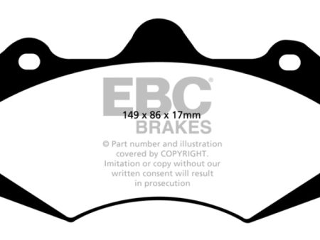 EBC 05-08 Morgan Aero 8 4.4 Redstuff Front Brake Pads For Discount