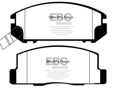 EBC 99-02 Toyota MR2 1.8 Redstuff Rear Brake Pads Discount